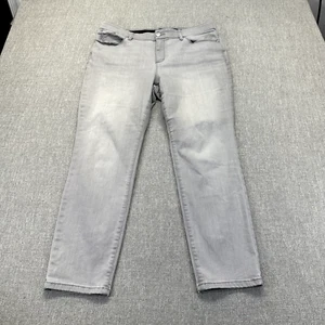 Chicos Jeans Womens Size 12P Gray Mid Rise Tapered Waistband Stretch 34x28 - Picture 1 of 10