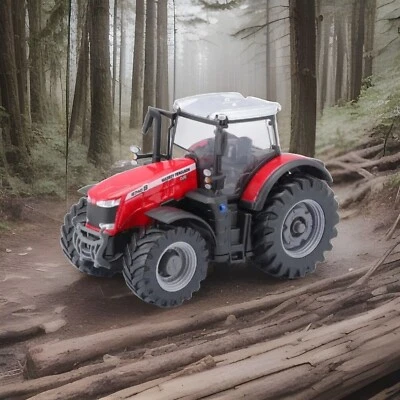 🇬🇧BBURAGO RED MASSEY FERGUSON MOTORISED 8740S TRACTOR 10 X 15CM FANTASTIC TOY - Image 1 of 4