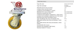 ROUE D APPUI PIVOT STABILISATEUR 50115611 JUNGHEINRICH ERE 220 225 AUTOPORTE - Picture 1 of 2