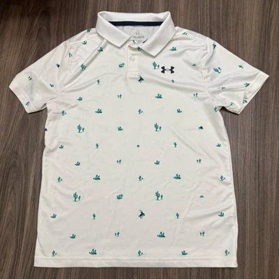 Under armour boy youth size M golf polo performance cactus western print - Image 1 of 4