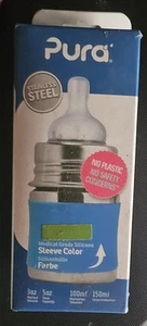 Pura Kiki 5oz Bottiglia per Neonati in Acciaio Inox Silicone Ventilazione Naturale... - Foto 1 di 1