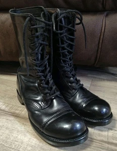 🪖🎖️Corcoran 1500 mens size 9 D Black Leather Military Combat Jump Boots - Picture 1 of 10