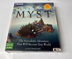 MYST Big Box Broderbund Cyan PC CD-ROM Game Complete in Box NEW & SEALED Red Orb - Picture 1 of 5