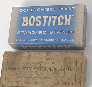 Vintage Bostitch Attached and Chisels Staples OPEN BOXES READ - Picture 1 of 9