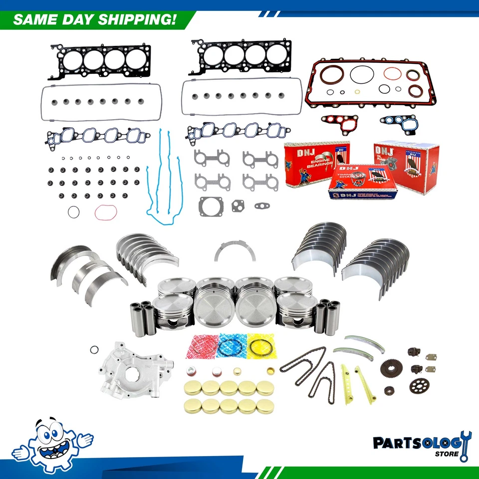 Kit de reconstrucción de motor maestro DNJ EK4153M para 01-02 Mercury Grand Marquis 4,6 L SOHC Foto 1 de 4