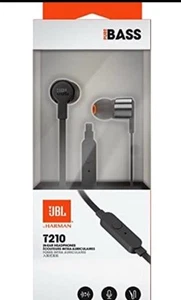 Auriculares internos JBL T210 de Harman Pure Bass Premium de aluminio con micrófono - Imagen 1 de 3