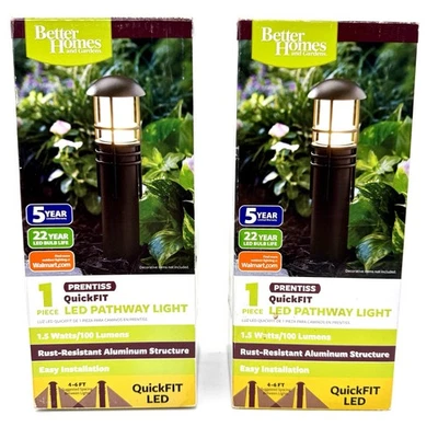 2 PRENTISS Quick Fit LED Pathway Lights Better Homes & Gardens 1.5W Bronze - Image 1 of 4