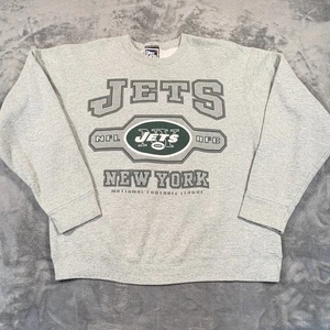 Vintage New York Jets Sweatshirt Mens Large Football NFL Cotton Fleece Graphic - Picture 1 of 6
