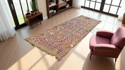 Alfombra Antigua, Alfombra Oriental 4x9, Alfombra de Área 4x9, Alfombra de Salón, Alfombra de Cocina 4x9 Foto 1 de 4