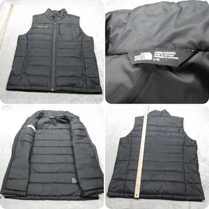 The North Face Daunenweste Herren Large schwarz 550 Füllung leicht packbar Puff Logo - Bild 1 von 14