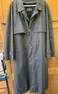 VTG Chaps Ralph Lauren Mens Overcoat Size 46R Long Trench Coat Removable Liner - Picture 1 of 7