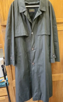 VTG Chaps Ralph Lauren Mens Overcoat Size 46R Long Trench Coat Removable Liner - Image 1 of 4