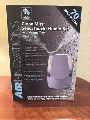 Air Innovations Clean Mist Sensa Touch Humidifier with Aroma Tray Purple MH-504 - Image 1 of 4