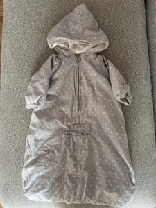 Baby Gap Grey Stars Car Seat Buggy Coat Jacket All In One Age Newborn 3 Months - Picture 1 of 5