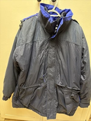 Abrigo de invierno pesado vintage Wear Guard para hombre 2XL con capucha de forro extraíble azul Foto 1 de 4