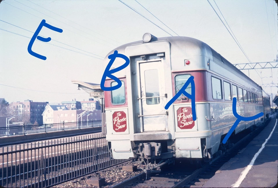 Entrenador de nieve Erie Lackawanna EL Phoebe East Orange NJ 1966 Kodachrome original Foto 1 de 1