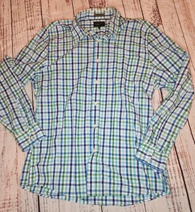 Saddlebred Tailored Fit Washed Popeline Karo Hemd Herren L Baumwolle - Bild 1 von 8