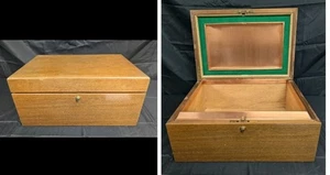 GROSSER MID-CENTURY ALFRED DUNHILL OF LONDON WALNUSS ZIGARREN HUMIDOR HERGESTELLT IN FRANKREICH  - Bild 1 von 18
