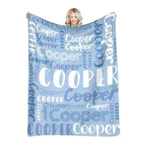Personalized Name Flannel Blanket For Girls And Boys Customized Baby Blanket - Picture 1 of 9