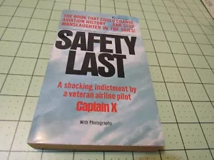 SAFETY LAST BY CAPTAIN X. (1975) PINNACLE PB CRITIQUE ON AIRLINE INDUSTRY - Bild 1 von 3