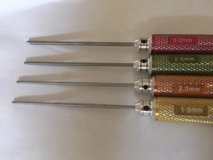 rdlogics Set di 4 utensili per punta a sfera metrica 4 pezzi chiave esagonale (1,5 mm, 2,5 BM, 3,0 BM) - Foto 1 di 2