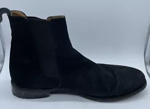Oro Los Angeles Mens Classic Black Chelsea Boots Suede Handcrafted Spain US 10 - Picture 1 of 9