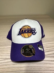 Los Angeles Lakers NBA Hat Cap Purple White - Large Adidas World Championship - Picture 1 of 9