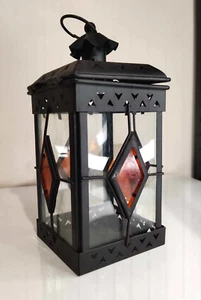 alte Laterne aus Metall und Glas Vintage - Bild 1 von 7