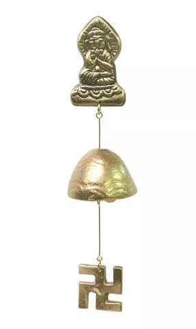 MAITREYA, FYLFOT CASTING DOOR BELL_ BRONZE CASTING WIND CHIMES _HANGING BELL Cover