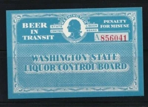 Estampilla de impuestos de cerveza del estado de Washington EB5 - Imagen 1 de 2