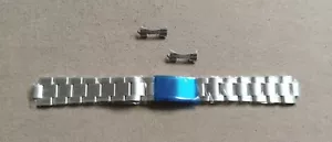 Vintage New Oyster Style Bracelet Generic 19 Mm Anonymous Rivet - Picture 1 of 10