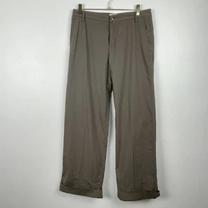 KAOS Trousers Wide Leg Pleated Pants Military Green Womens Size 31 Made In Italy - Picture 1 of 19