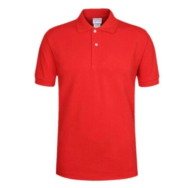 Men's Polo Shirt Dri-Fit Quick-Dry Golf Sports Tee Cotton Jersey Plain T Shirt - Image 1 of 4