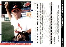 Jared Blasdell 2001 Grandstand New Jersey Cardinals #25 Card *AutographDen*