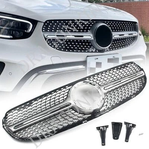 Front Grille For Mercedes-Benz X253 W253 C253 GLC300 GLC350 2020+ON Chrome - Picture 1 of 14