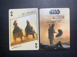Swap Playing Card   STAR WARS   THE MANDALORIAN  Season 1  SIX OF CLUBS - Picture 1 of 2