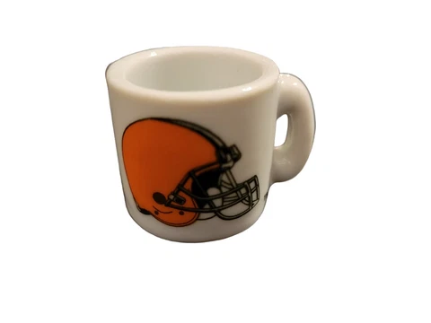 NFL Cleveland Browns Mini Miniature Ceramic Mug Vintage Collectible 1.25” Cover