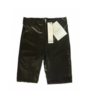Chenn Chenn Spandex Womens Faux Leather Biker Shorts Size S Black NWT - Picture 1 of 5