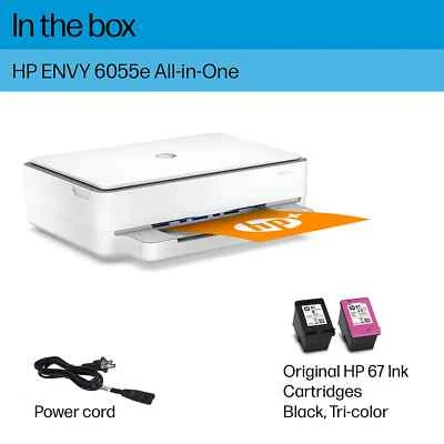 HP ENVY 6055e  Wireless Color Inkjet All-In-One Printer Print Scan Copy NEW - Image 1 of 4