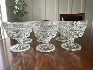 Anchor Hocking Wexford Champagne Sherbet Glasses Set of 6 Vintage Glass Barware - Picture 1 of 2