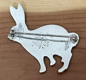 Spilla spilla vintage Taxco Messico 925 sterling 🐇coniglio coniglio TZ-10 fatta a mano - Foto 1 di 7