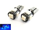 2x 501 T10 194 W5W 5 LED Light Blue 5W Indicator Number Plate Side Wedge DRL UK