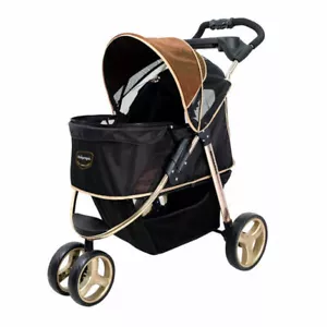 Ibiyaya "Monarch" Premium Folding Pet Jogger Stroller - Luxury Gold - Picture 1 of 6