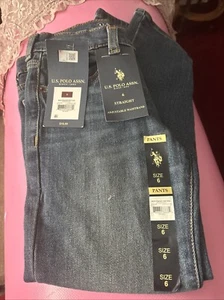 US Polo Neu Mit Etikett Jungen Blau Jeans Größe 6 - Bild 1 von 2
