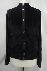 CHAQUETA BOMBER LOVE MOSCHINO NEGRA CON CORDÓN DE TERCIOPELO MANGA POPPER UK 8 - Imagen 1 de 11