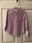 NWT! Boys Carter’s Long Sleeve Purple & White Checked Shirt Size 2T