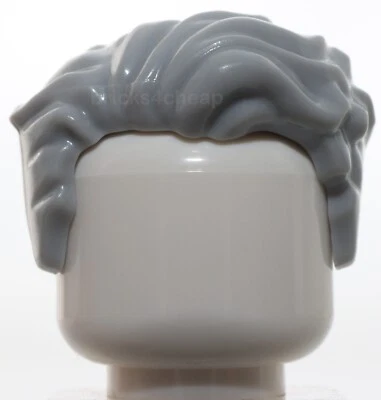 Lego Light Bluish Gray Minifig Hair Swept Left Tousled with Slight Widow's Peak - Image 1 of 4