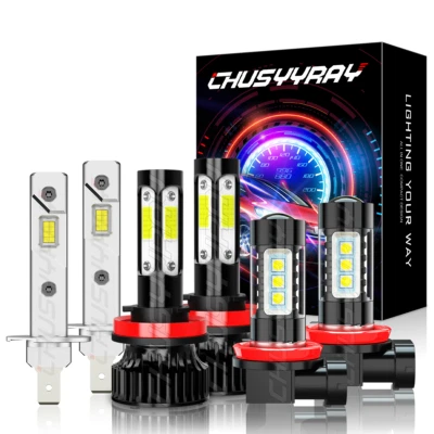 For Kia Optima 2011 2012 2013 6X LED Headlight + Fog Light Bulbs Combo H1 H11 - Image 1 of 4