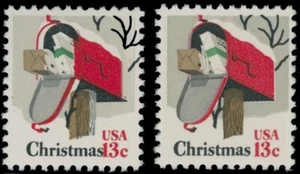 1977, USA DEFINITIVE ISSUES, MAIL BOX, RED COLOR SHIFTED TO LEFT, NH, SC#1730 - Picture 1 of 2