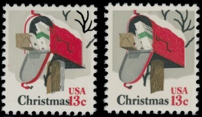 1977, USA DEFINITIVE ISSUES, MAIL BOX, RED COLOR SHIFTED TO LEFT, NH, SC#1730 - Image 1 of 2